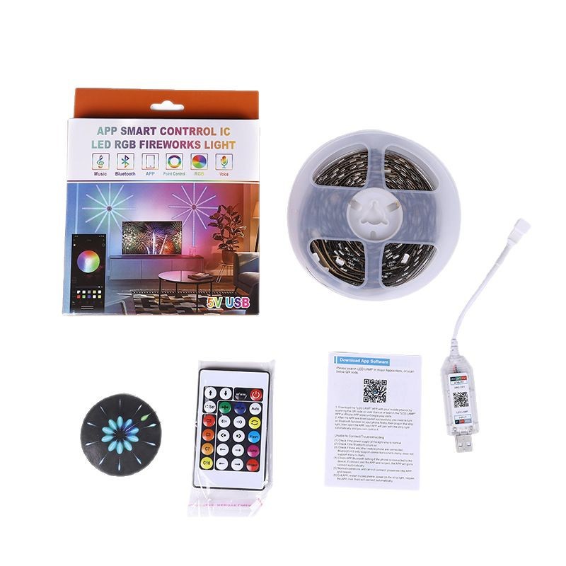 5v color fantasma lámpara de humo usb baja tensión led lámpara de humo decorativa con bluetooth control de voz rgb atmósfera luz de humo transfronteriza Item Picture