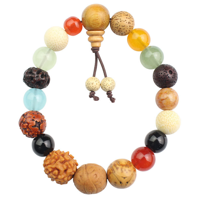 Dieciocho semillas cadena de mano hangzhou lingyin el mismo estilo doble bodhi cuentas de buda cinco generaciones hombres y mujeres pareja pulsera accesorios dieciocho hijos Item Picture