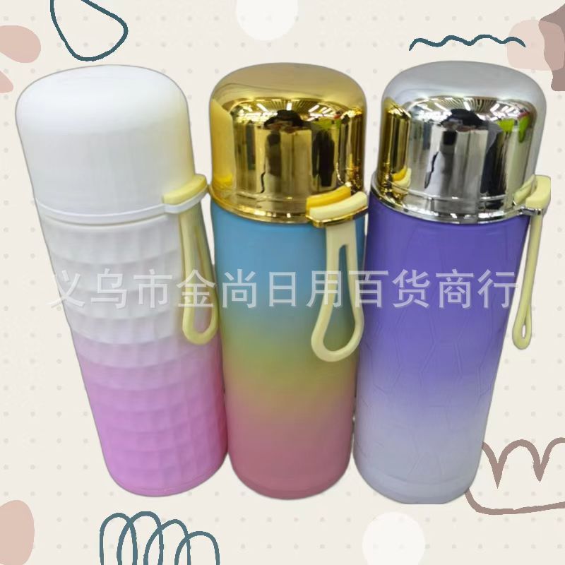 Creative new Korean-style plastic glass cup, high borosilicate glass water cup bottle, male and female student tea cup, anti-drop glass cup Item Picture