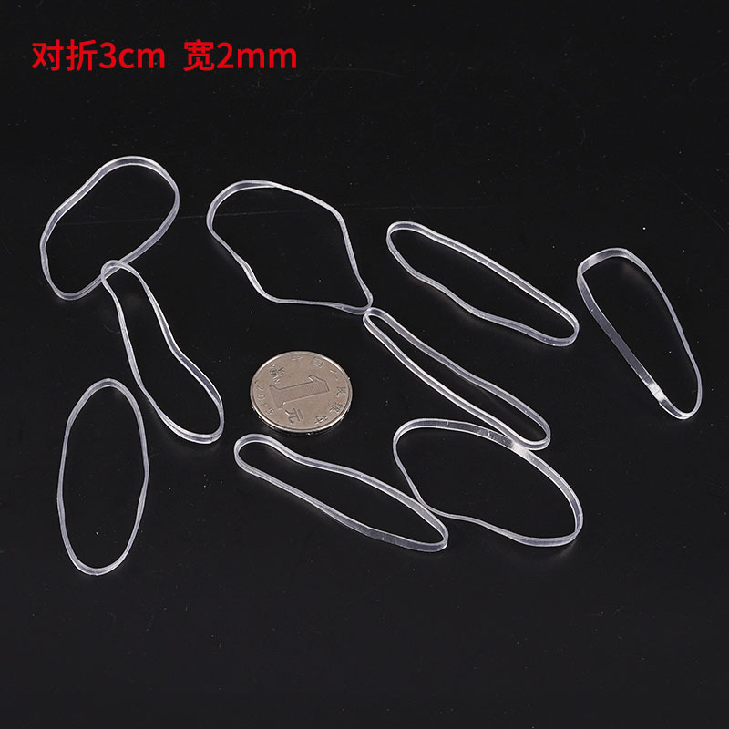 Jinbaoli Factory direct sales supply MB-3024 pure transparent rubber bands, rubber rings and leather bands. One-time wholesale details Picture