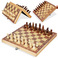 跨境木制圆角/优质木材高品/磁性国际象棋白底实物图