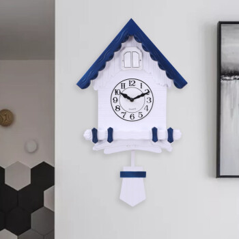 Sea Star Children's Room decoration Cartoon Cuckoo clock, country-style living room clock, creative and fashionable home wall-mounted clock