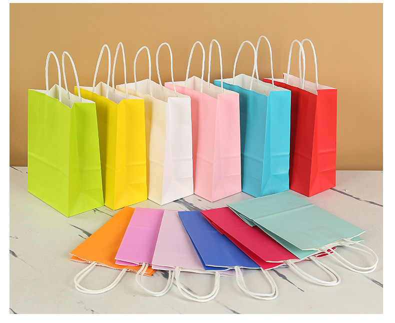 Kraft paper bags, handbags, takeout milk tea baking packaging bags, Dragon Boat Festival children's festival gift paper bags can be customized pic 17