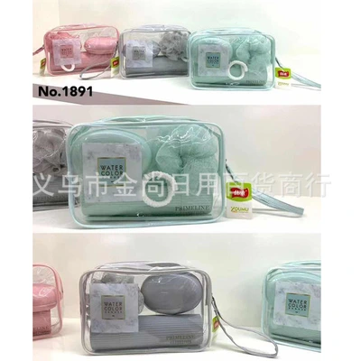 Wholesale bathroom toiletries storage bag sets, department store travel toiletries bags, portable travel cosmetics storage bags thumbnail