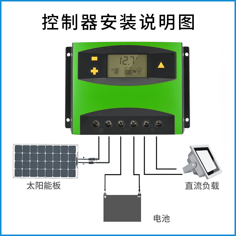 50A60APWM太阳能控制器12V24铅酸电池充电池电器离网系统厂家批发详情图1
