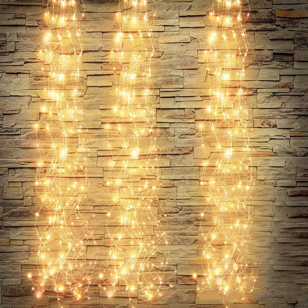 Amazon's best-selling led solar tree vine lights, string tail lights, outdoor courtyard decorative copper wire string lights, waterfall lights details Picture
