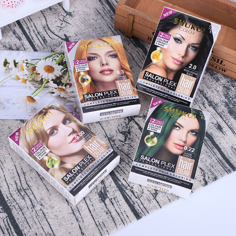 Shukui Hair Dye Export Hair Dye Foreign Trade Hair Dye South American Hair Dye Export Cross-Border Hair Dye Dye Paste Application Scenario