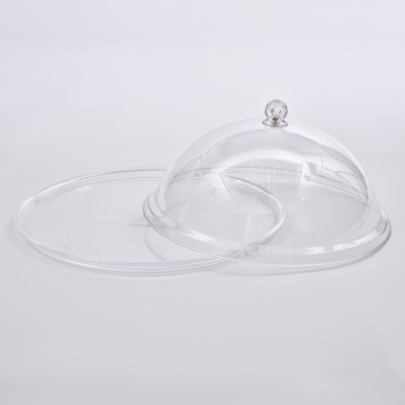 Plastic Dessert Plate With Lid Supermarket Promotional Tasting Plate Fruit Plate Wholesale Acrylic Cake Tasting Display Plate Specification drawing