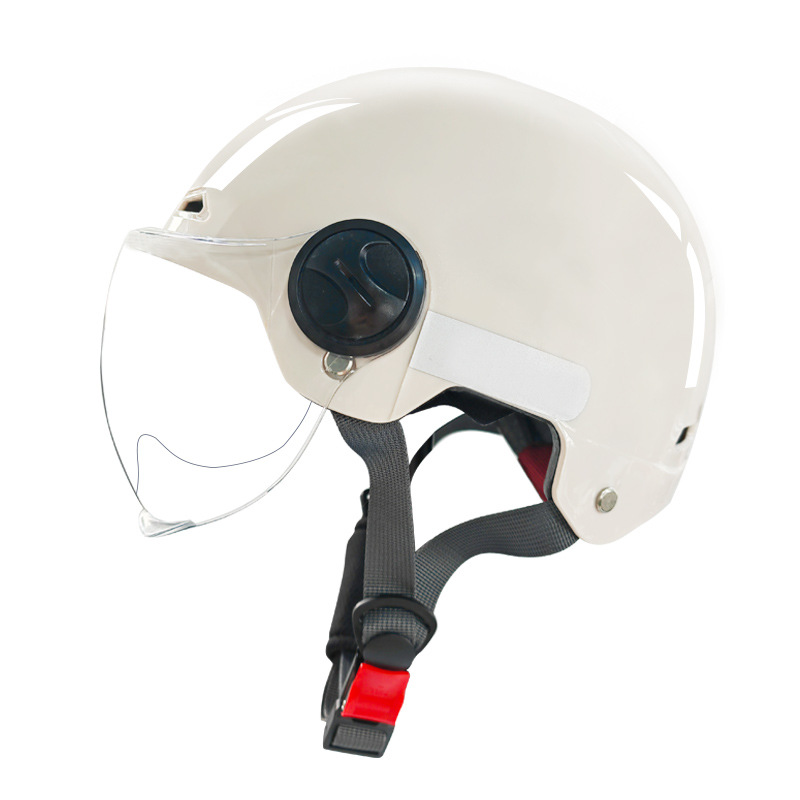 New national standard 3c certification electric vehicle helmet motorcycle helmet men and women general paint electric bottle car helmet half helmet Item Picture