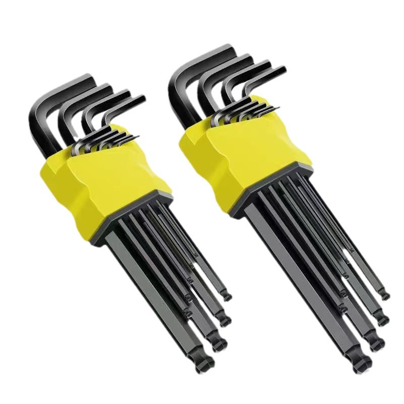 Wholesale 9-piece Allen wrench set, extended ball head L-type Allen wrench complete set S2 Item Picture