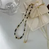 Natural stone beaded necklace, layered necklace, new Chinese style retro niche design, collarbone chain, artistic and fresh Specification image