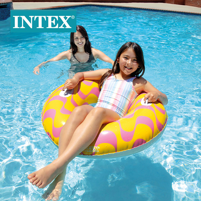 INTEX59256 cyclone swimming ring thickened band swimming adult life buoy beach water play toy wholesale Specification image
