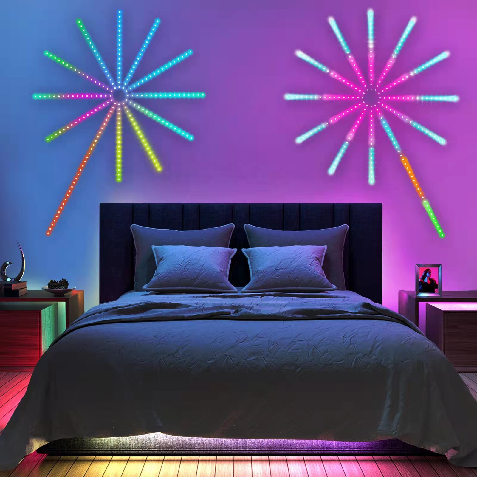 5v color fantasma lámpara de humo usb baja tensión led lámpara de humo decorativa con bluetooth control de voz rgb atmósfera luz de humo transfronteriza Application Scenario