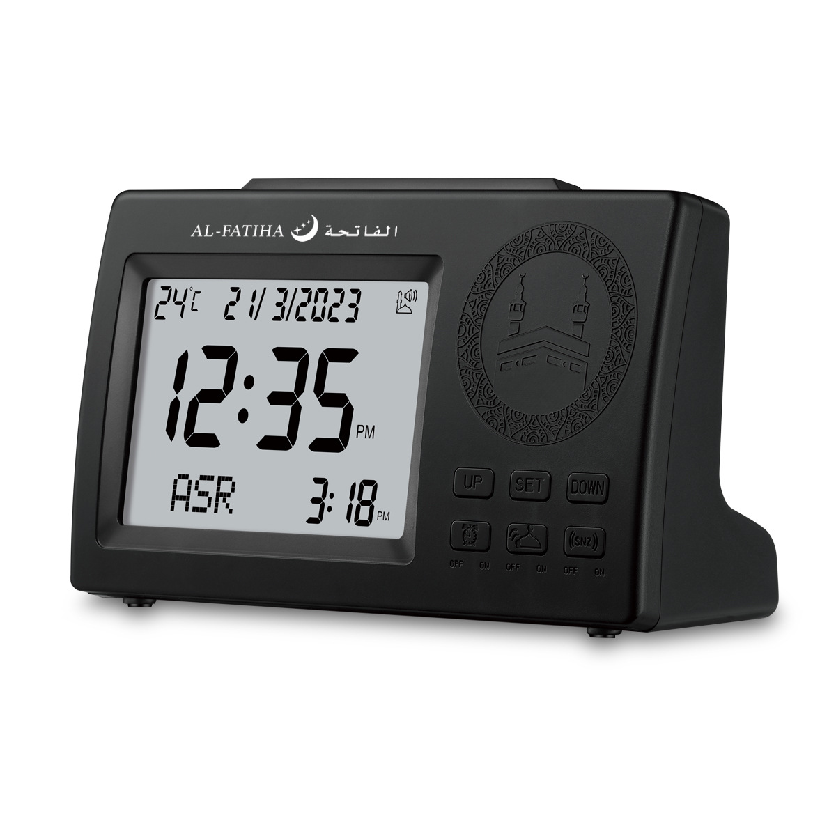 al-fatiha brand faj-106#LcD electronic alarm clock azan clock Electronic clock manufacturer details Picture
