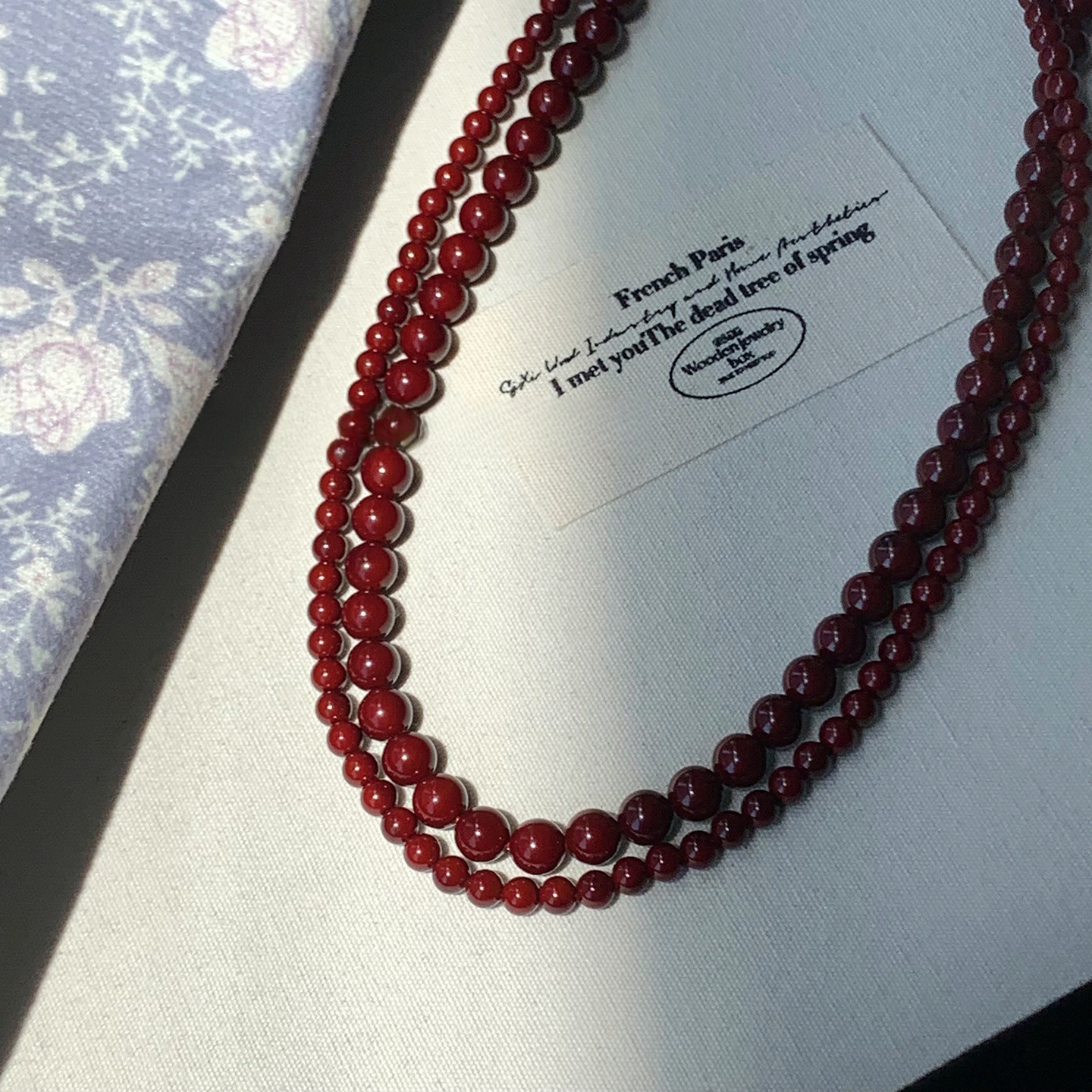 New Chinese-style Ankela red beaded necklace, natural agate beaded light luxury high-end autumn and winter versatile earrings and earrings pic 12