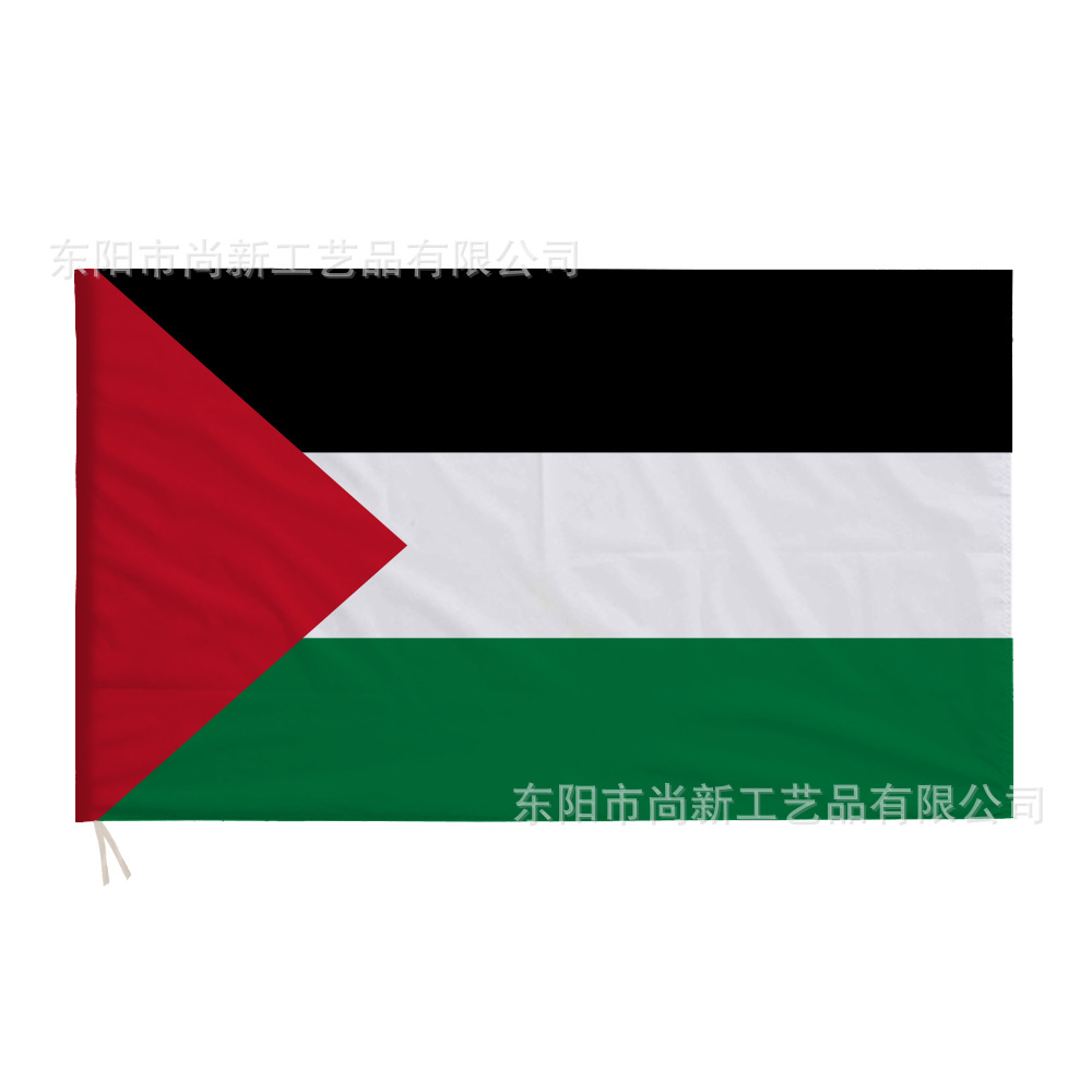跨境现货90*150巴勒斯坦大旗国旗巴勒斯坦手摇旗涤纶面料多尺寸旗详情图5