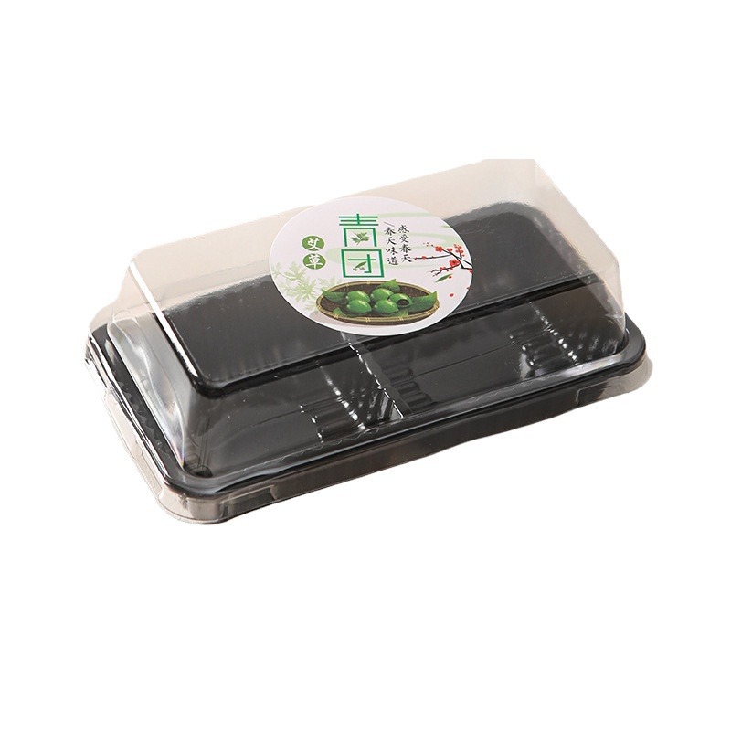 Green rice ball packaging box, mugwort Qingming fruit transparent packing box, snow plum girl egg yolk pastry baked transparent blister box Item Picture