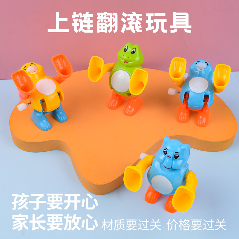 Wholesale of somersaults, spring-wound small animal toys, and spring-wound novel and unique toys for children, boys and girls at street stalls Application Scenario