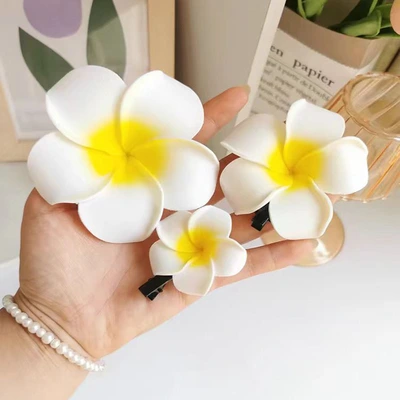 Dai people dress up seaside holiday friggery hairpin tourism photo headdress flower edge clip trumpet fairy hair clip thumbnail