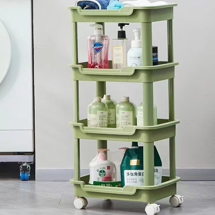 Bathroom, living room, toy storage, trolley, mobile shelf, snack storage, bathroom set, hand-pushed tool cart full figure