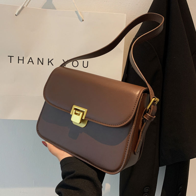 Temperament Women's Bag Women 2022 New Fashion Fashion Simple Crossbody Bag Retro Style One-Shoulder Small Square Bag