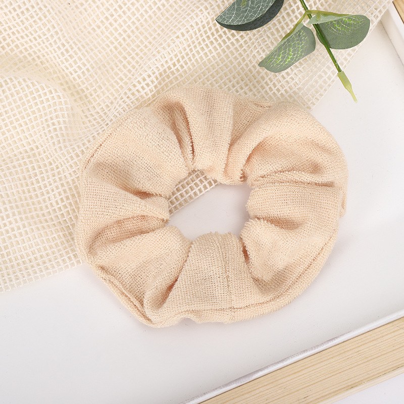 New European and American towel fabric hair band, water-absorbing plush pig large intestine hair rope, face washing head band, sports hair accessory, printed headwear Specification image