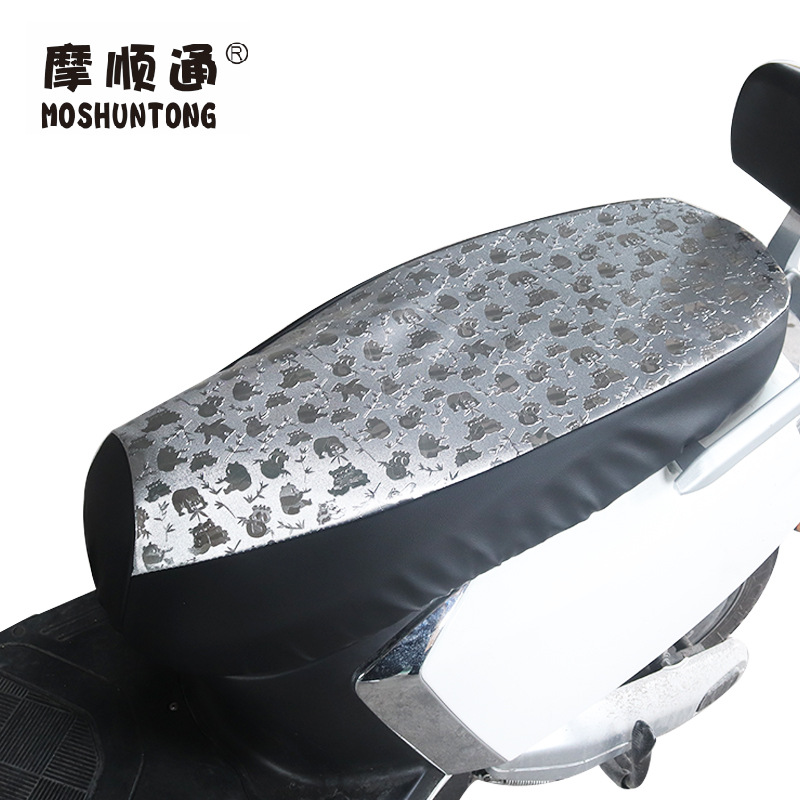 Moshun Tong summer electric car seat cover sun protection rain motorcycle seat cover leather seat cover cushion cover heat insulation seat cover Item Picture