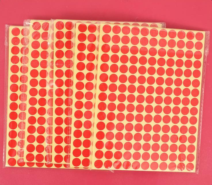10mm彩色圆点标签颜色分类记号圆形封口贴纸彩色记号 不干胶标签详情图2