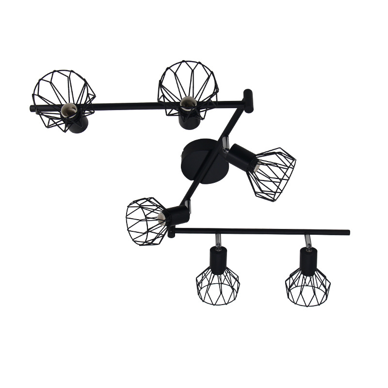 Strip 6-head canopy ceiling light commercial living room store background wall light corridor light track light LED spot light Application Scenario
