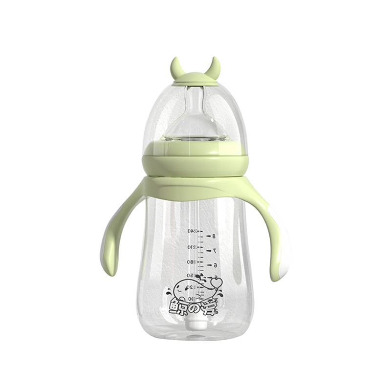 鲸之爱玻璃奶瓶婴儿奶瓶允防呛仿母乳防胀气硅胶宽口径奶瓶套装详情图5