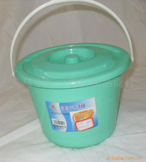 批发供应塑料水桶 3-04 3-05 美式桶 小水桶 带盖水桶详情图1