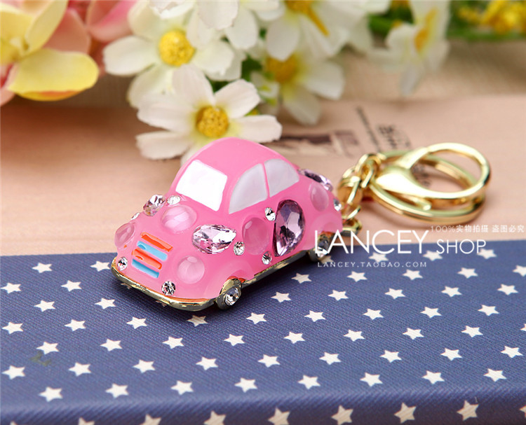 合金模型汽车钥匙扣女可爱创意韩版包挂件金属钥匙链圈小礼品批发详情36