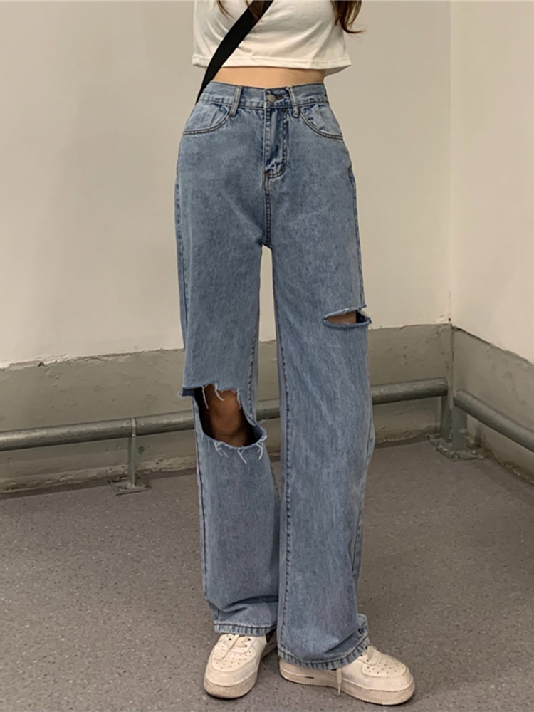 破洞牛仔裤夏产品图