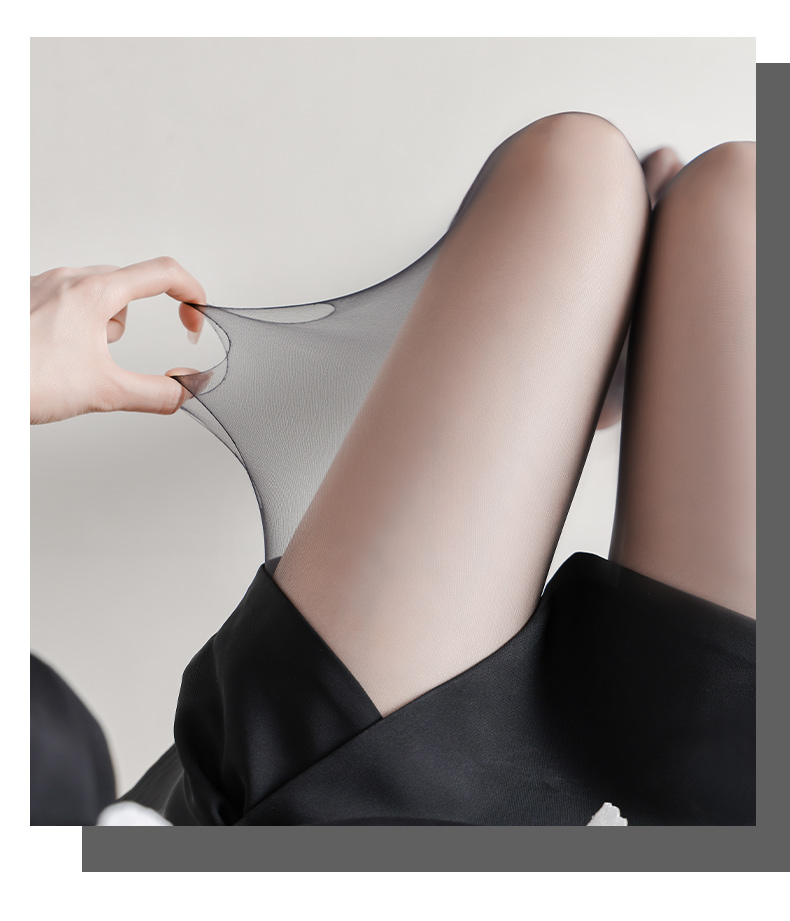 黑色丝袜女春秋薄款防勾丝不掉档高透光腿高级性感神器0d超透黑丝详情9