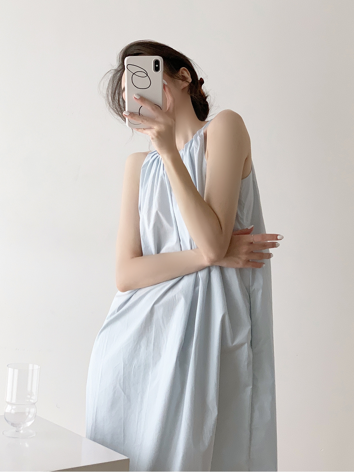 女装/旗袍少女修身气质/裙装/连衣裙/非洲服饰白底实物图