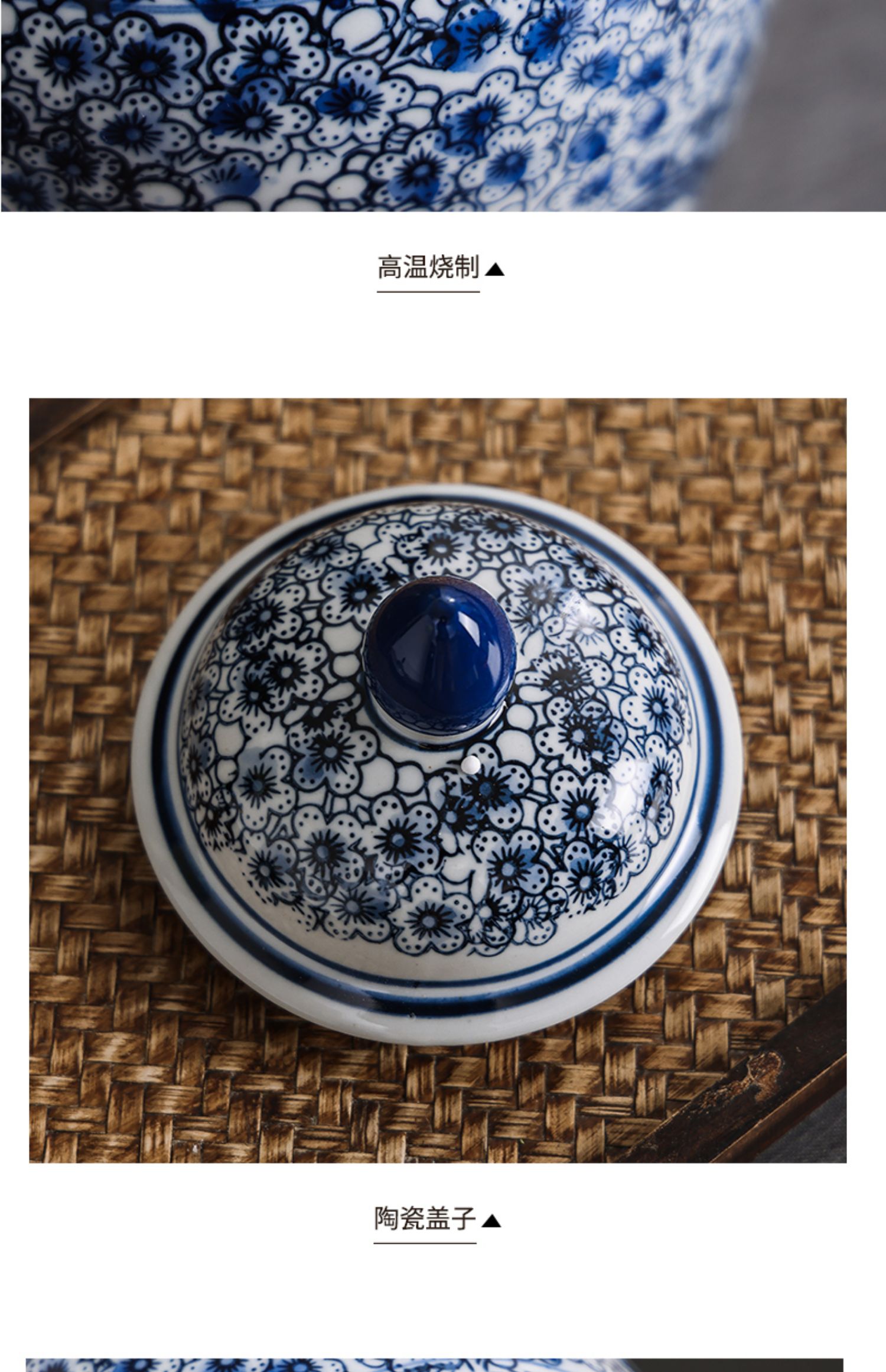 Ceramic blue and white porcelain vases, blue and white porcelain vase ornaments, home living room flower arrangement, TV cabinet decoration and arrangement pic 36