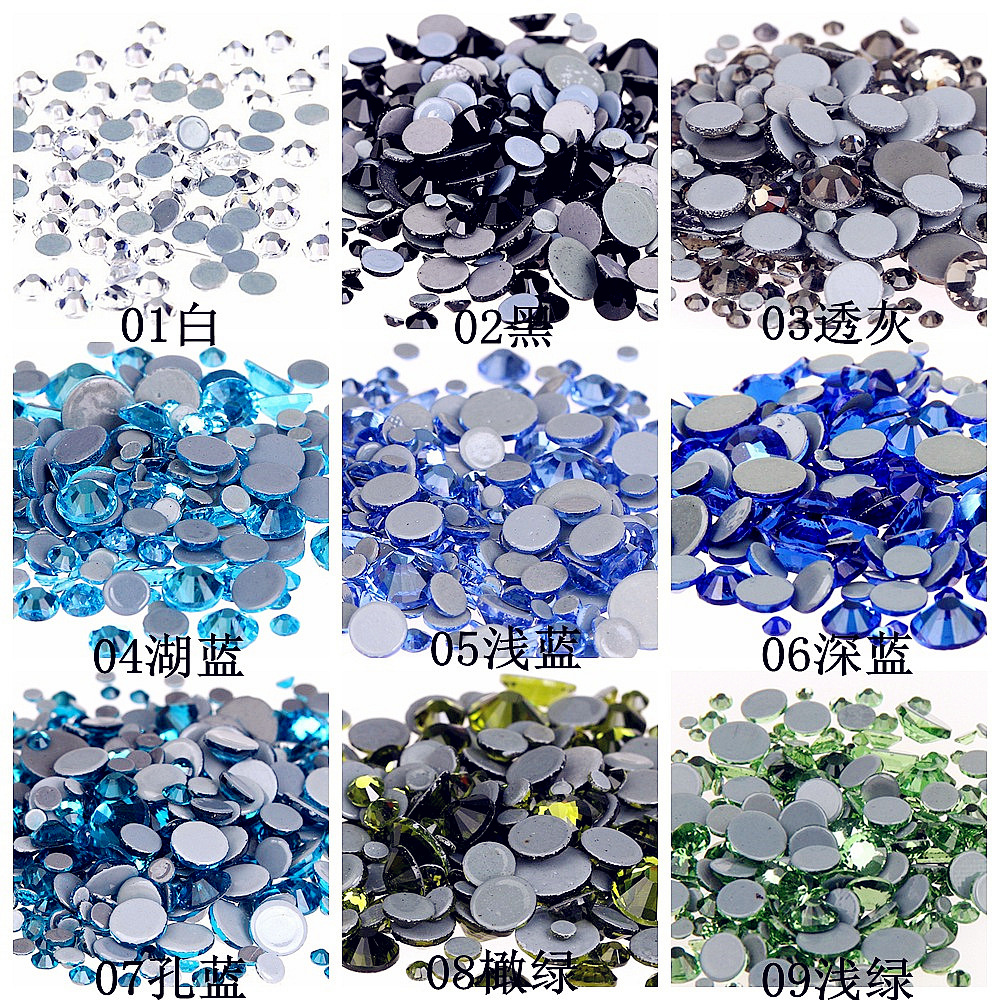 环保奥钻超闪白ab幻彩平底钻 美甲钻饰品衣服贴钻舞服拉丁diy闪钻详情4