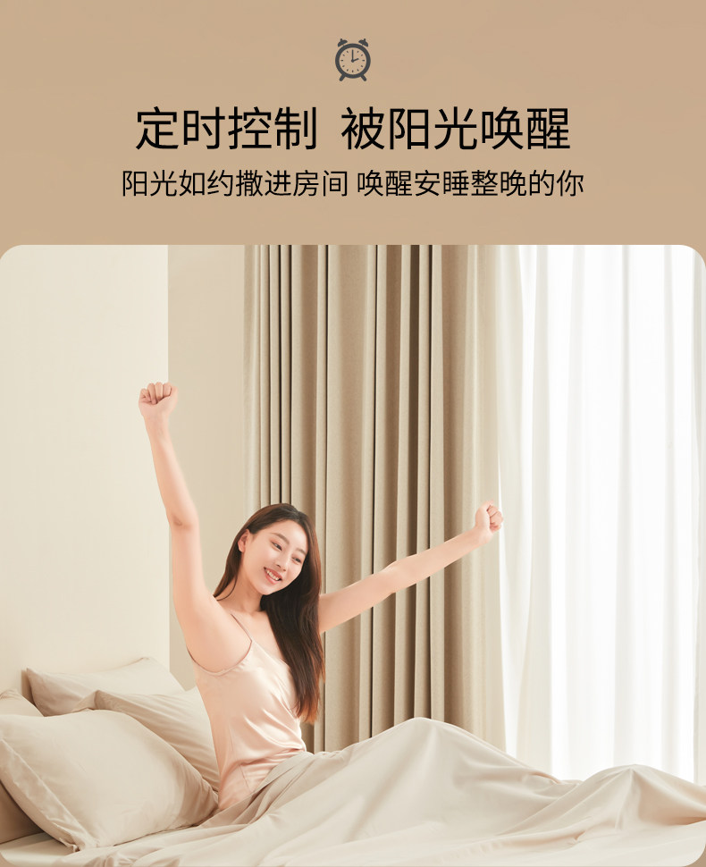国内专供代发智能电动窗帘轨道电机酒店家居语音手机远程控制套装详情9