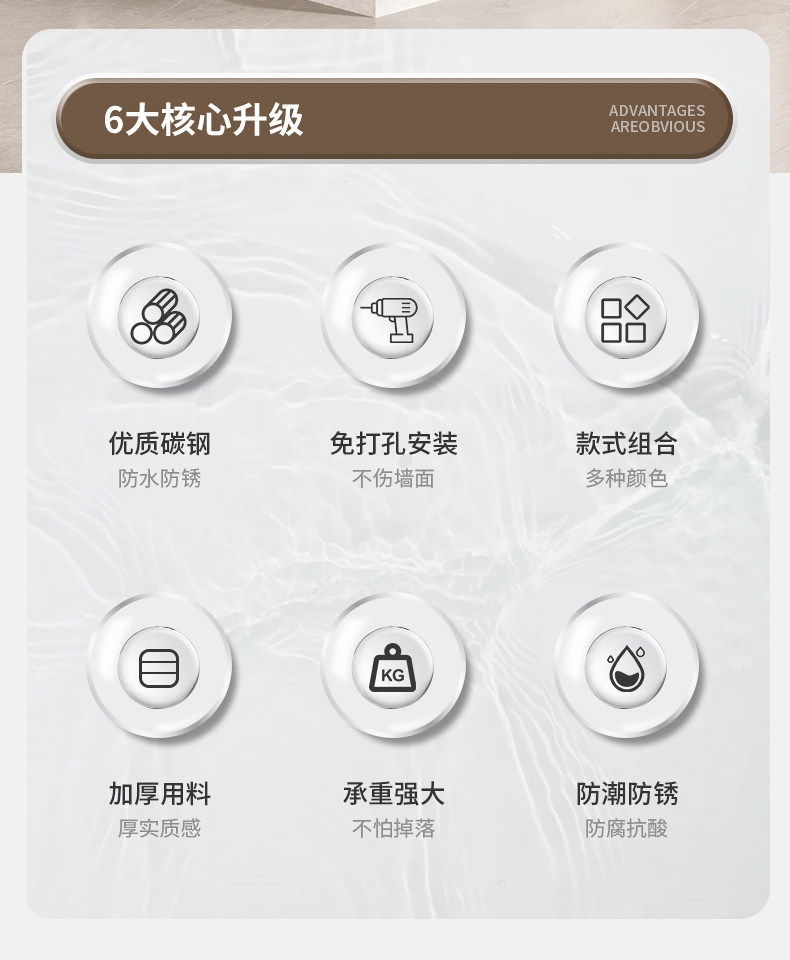 厨房刀架置物架放菜刀筷子砧板墙上菜板多功能刀具一体壁挂收纳架详情2