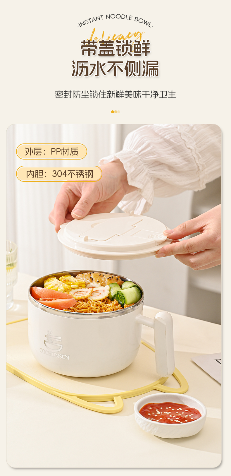 304不锈钢饭碗上班族饭盒学生食堂打饭大容量饭盆成人保温碗饭缸详情13