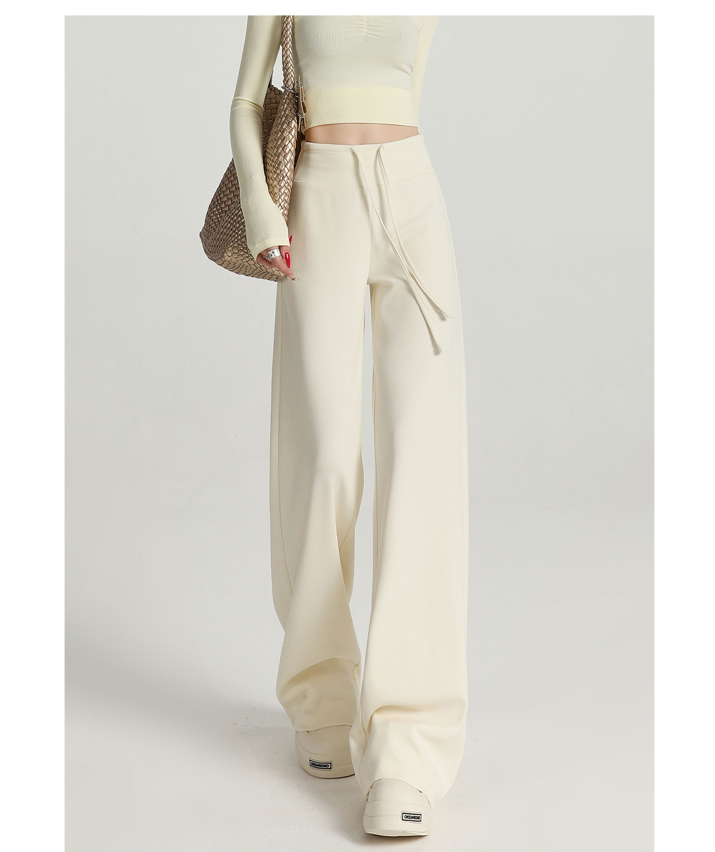 高级感秋冬阔腿裤垂感宽松慵懒风加绒瑜伽裤高腰直筒云朵软糖裤运动户外涉水垂钓用品详情25