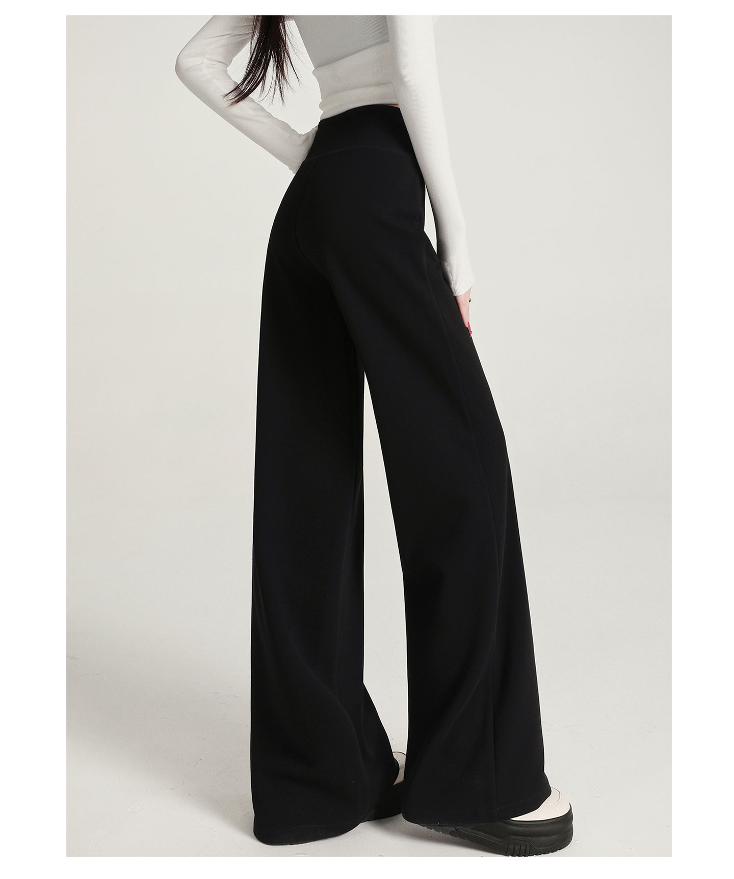 高级感秋冬阔腿裤垂感宽松慵懒风加绒瑜伽裤高腰直筒云朵软糖裤运动户外涉水垂钓用品详情39