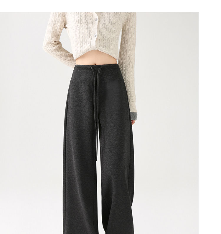 高级感秋冬阔腿裤垂感宽松慵懒风加绒瑜伽裤高腰直筒云朵软糖裤运动户外涉水垂钓用品详情46