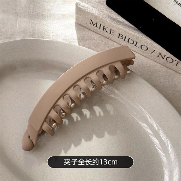 大号发量多扭扭香蕉夹竖莫兰迪发根发夹女复古高马尾固定抓头饰详情17