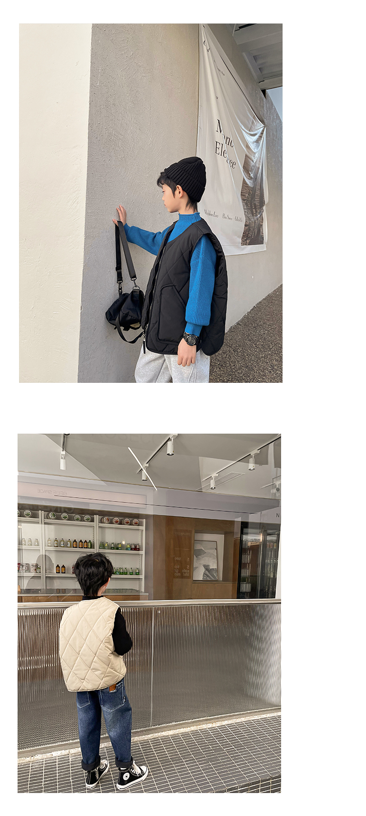 【2件9折，3件8折】男童冬季童装校服神器棉马甲冬装开衫内搭衣服详情10