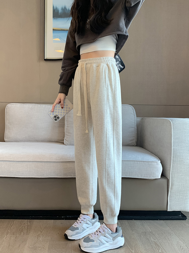 Korean sportswear women's 2022 summer new style Halon pants, loose and tight-fitting, petite spring and autumn thin casual sweatpants
