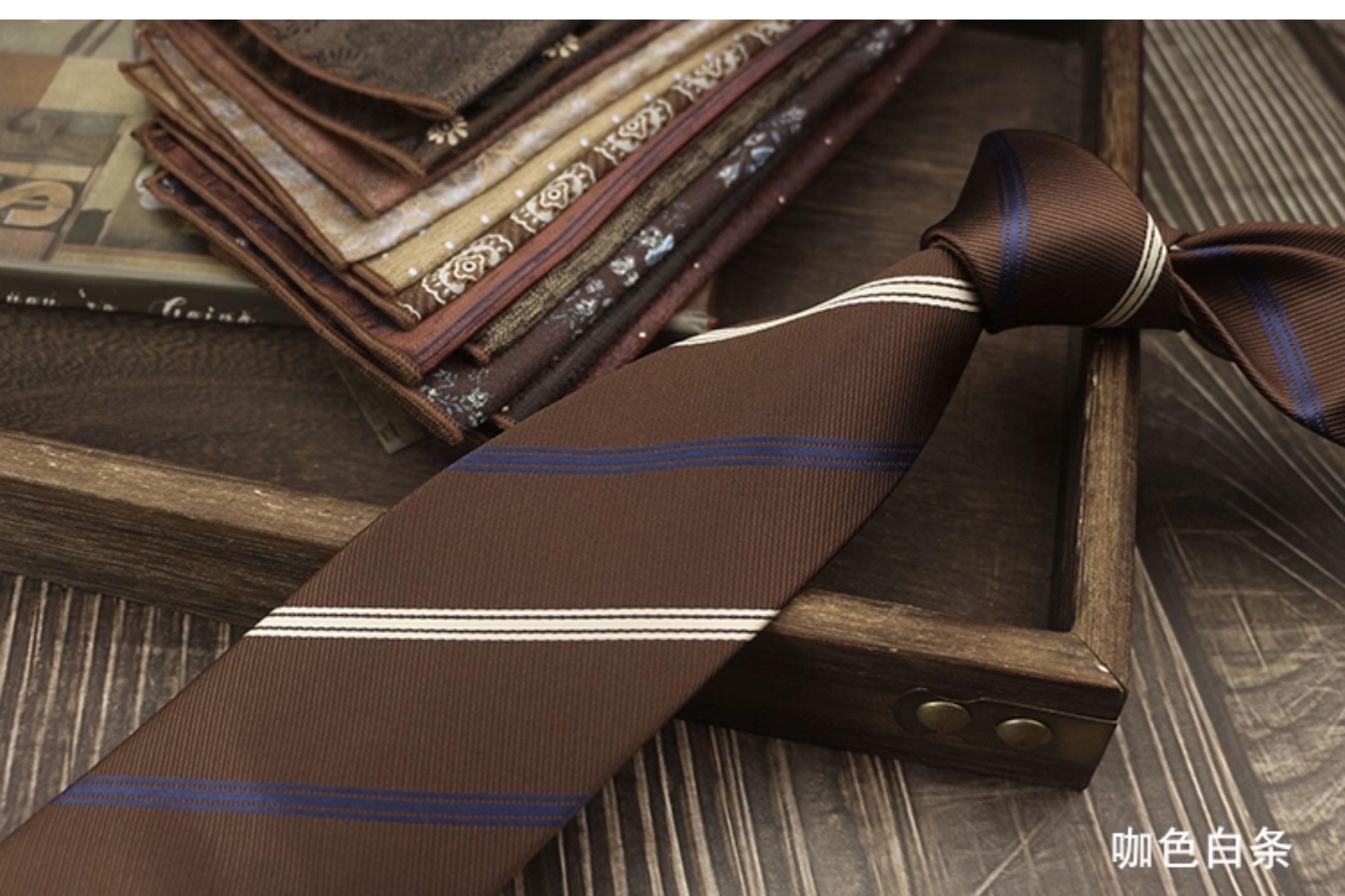 男士领带复古手打英伦风高级领口商务西装结婚新郎婚礼涤丝高档详情31