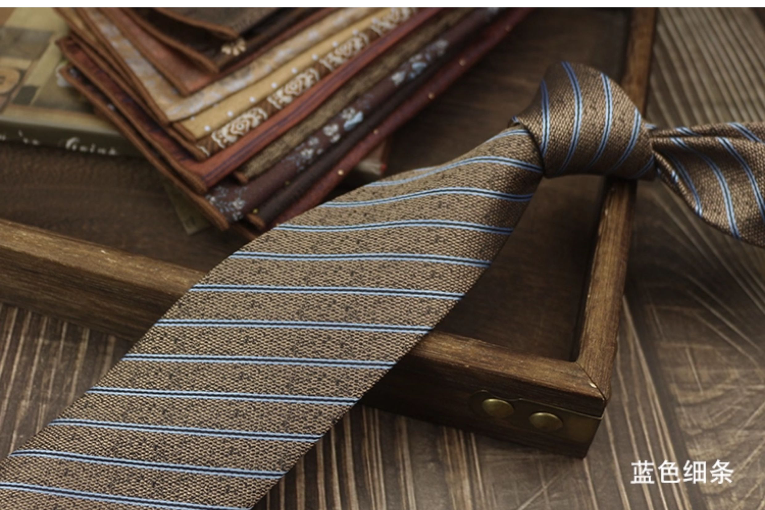 男士领带复古手打英伦风高级领口商务西装结婚新郎婚礼涤丝高档详情39