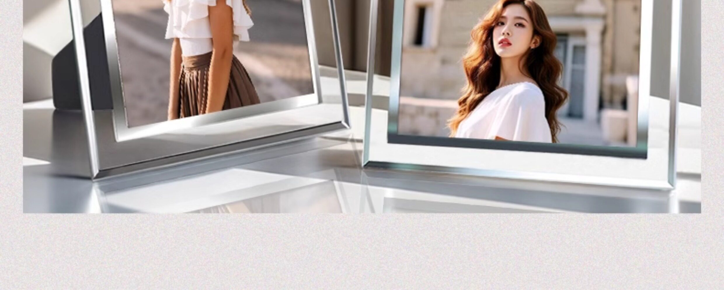 哇噢定制水晶相框摆台高级感相框做成空框加打印相片定制diy678寸详情7