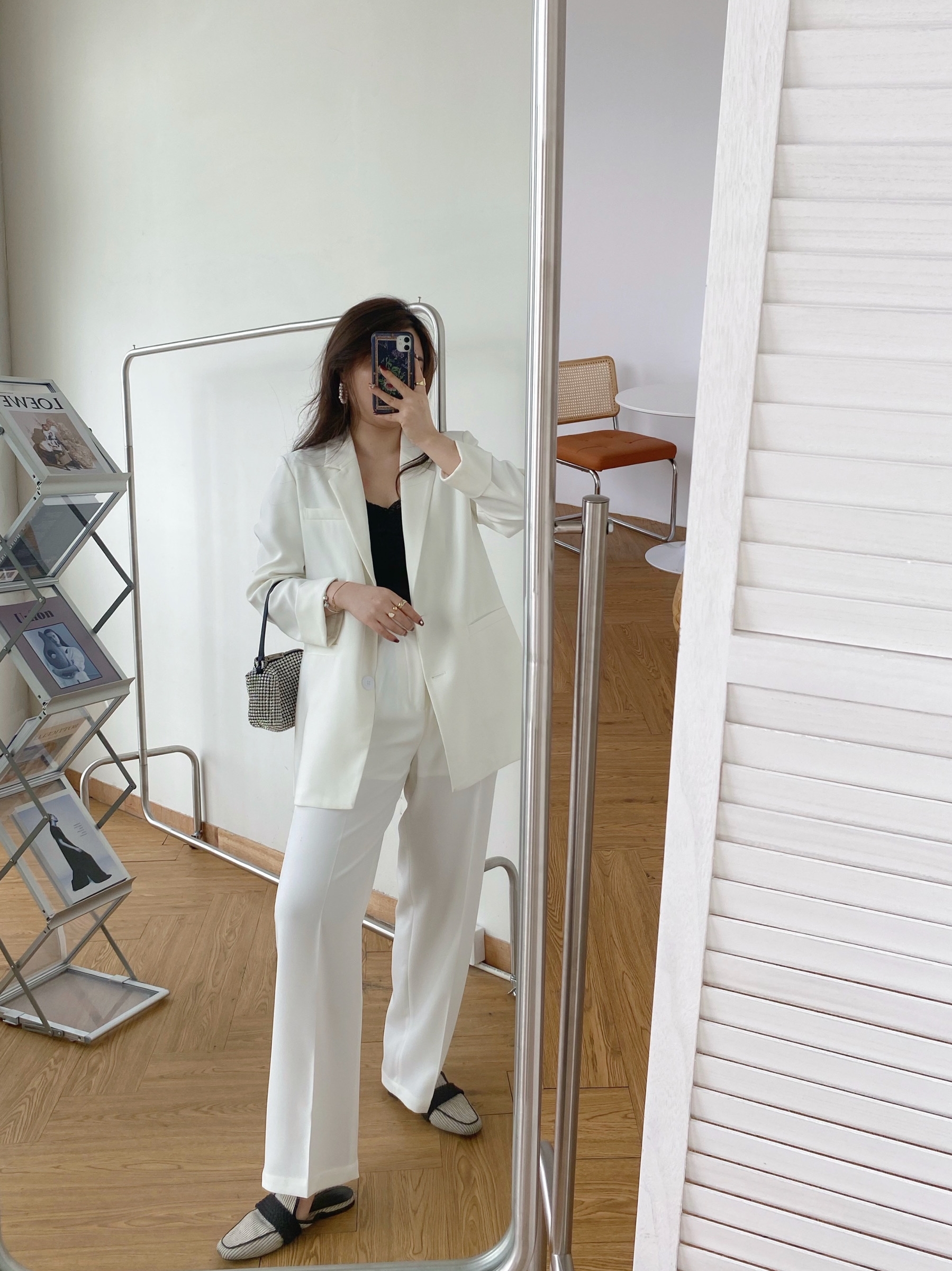 JML ginger and wheat grain three-color high-waisted wide-leg pants Versatile suit pants make girls look slimmer in spring Specification image